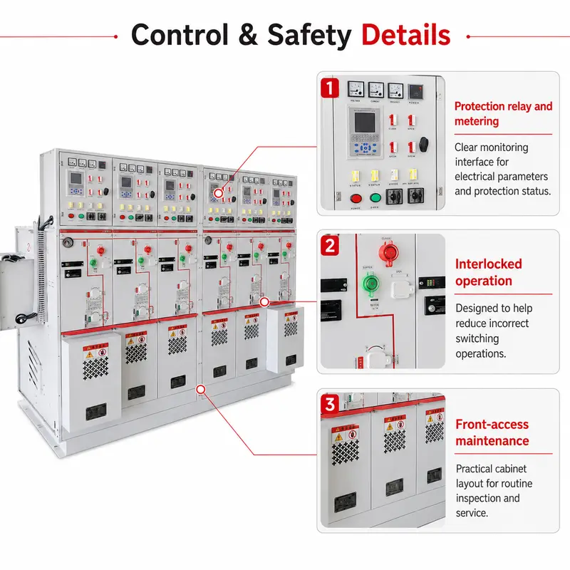 6.3–12kV Ring Main Unit (RMU) Switchgear, 4000A (Indoor, IP-rated) — detail 2