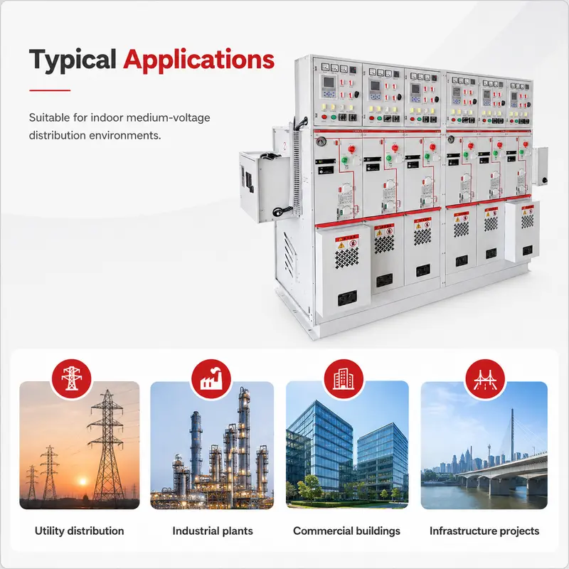 6.3–12kV Ring Main Unit (RMU) Switchgear, 4000A (Indoor, IP-rated) — detail 3