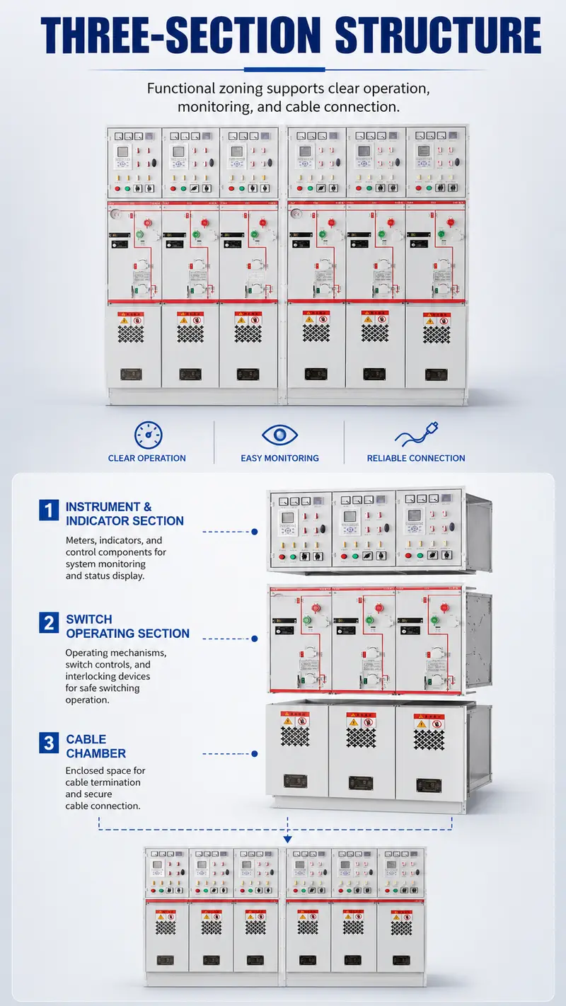 Gas-Insulated MV/HV Switchgear 12kV / 24kV / 33kV — SF6 Metal-Enclosed Switch Cabinet — detail 2