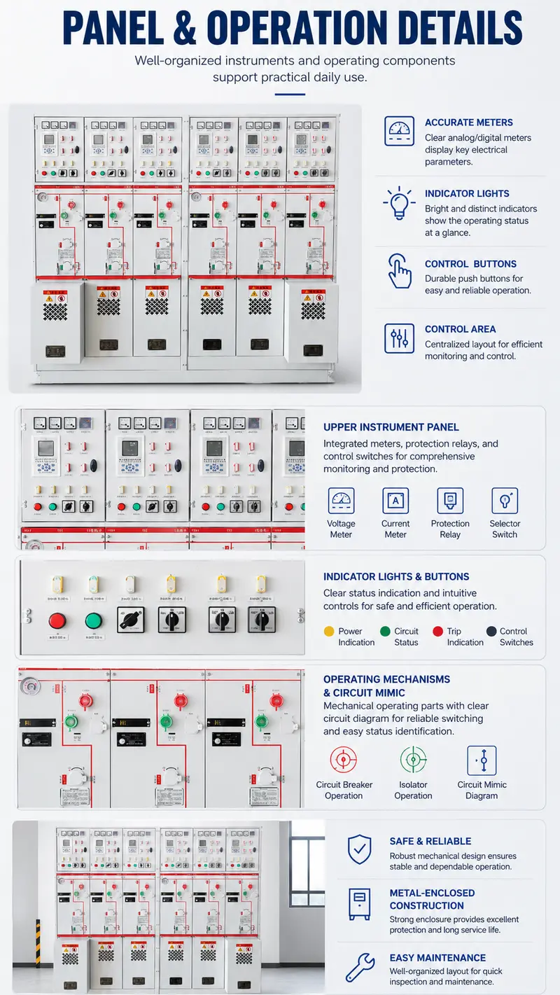 Gas-Insulated MV/HV Switchgear 12kV / 24kV / 33kV — SF6 Metal-Enclosed Switch Cabinet — detail 3