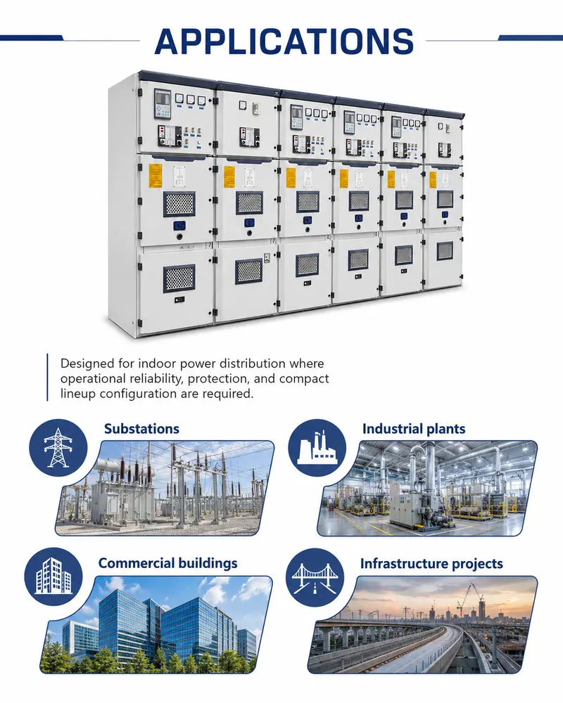 12kV Armored Withdrawable Metal-Clad Switchgear, 4000A (Indoor, IP-rated) — detail 3