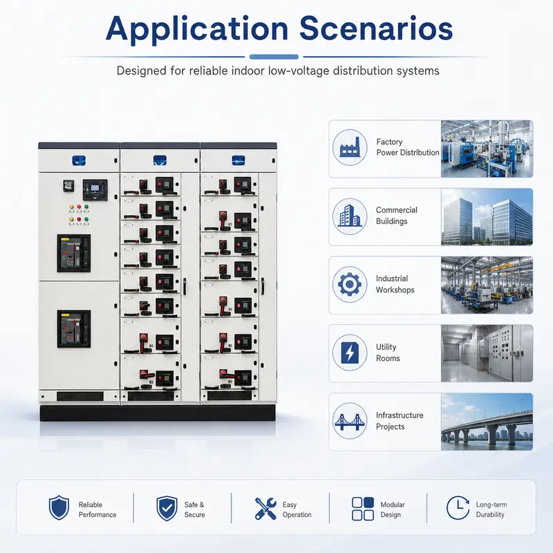 Smart MCC Main Power Distribution Switchgear (GCS Withdrawable, IP65, Energy Saving) — detail 3