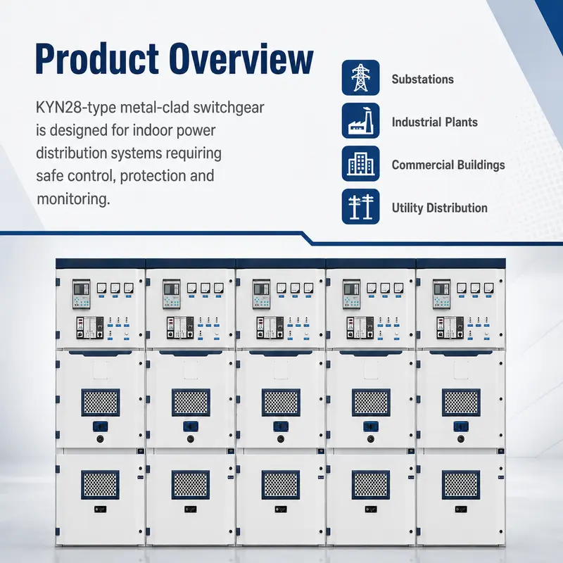 Intelligent 12–24kV Metal-Clad HV Switchgear, 4000A, Stainless Steel IP65 — detail 1