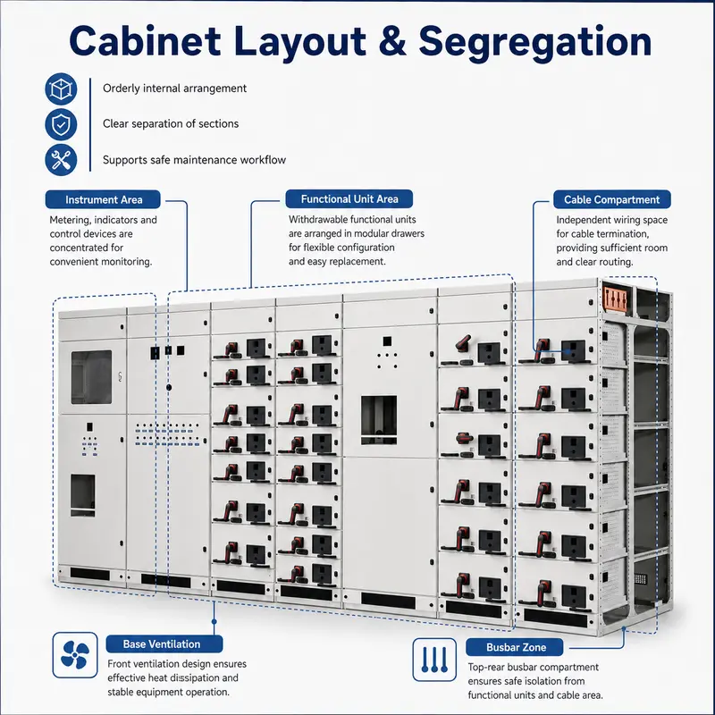 Low Voltage Power Distribution Switchgear, 800V / 630A (GCS, IP65) — detail 3