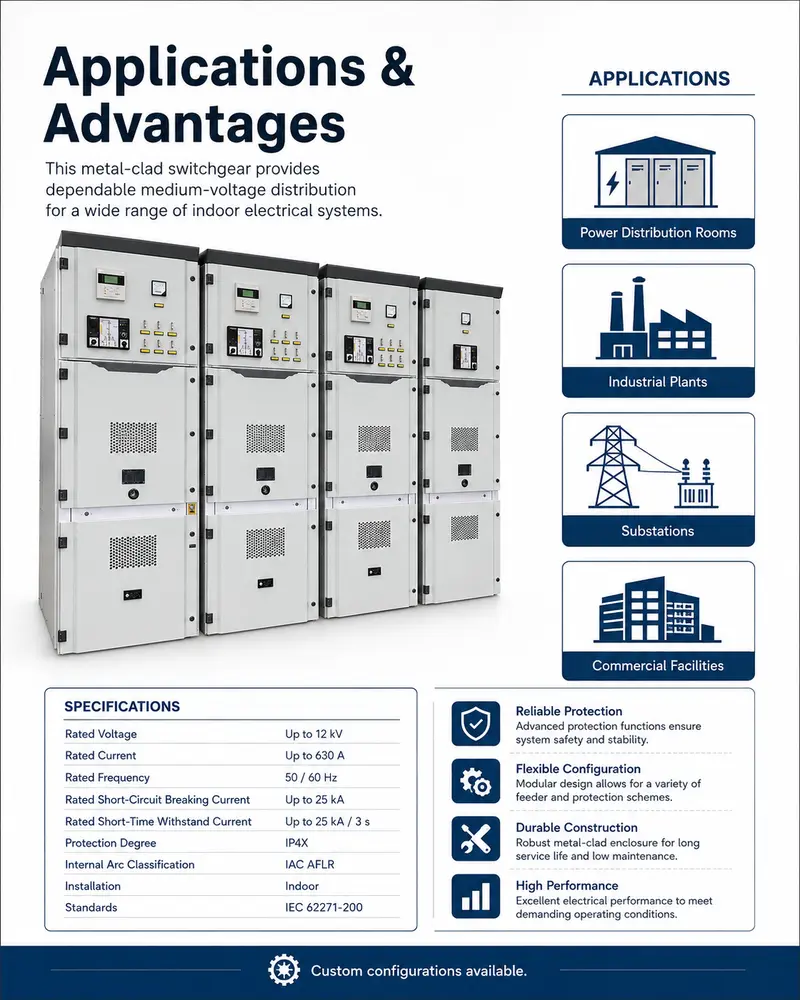Smart 12–35kV Metal-Clad Switchboard / Distribution Panel, 4000A, IP65 — detail 4