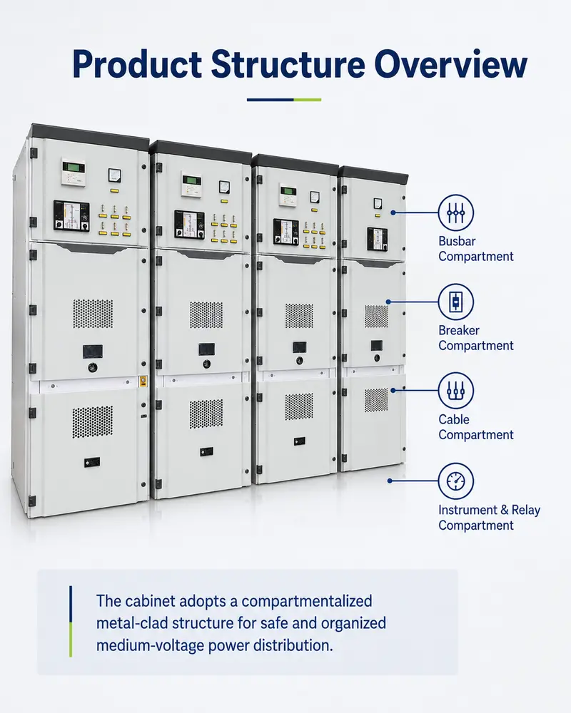 Smart 12–35kV Metal-Clad Switchboard / Distribution Panel, 4000A, IP65 — detail 1
